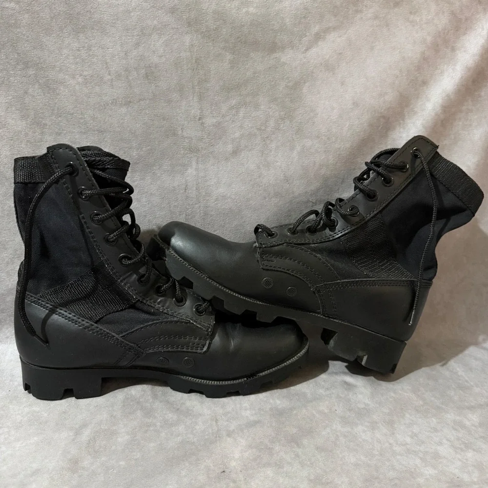 Rothco Jungle Boots Men Size 8R Black Good Tactical Military Combat Lug Sole